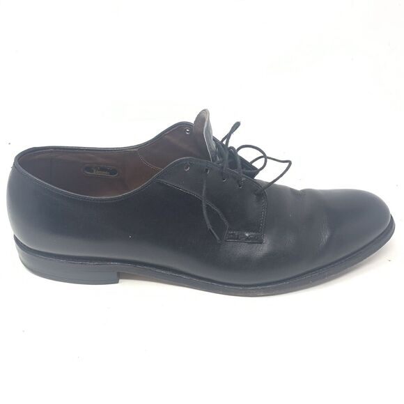 Allen Edmonds Bristol Plain Toe Blucher Leather Sole Black 13 AA Narrow - Picture 1 of 12